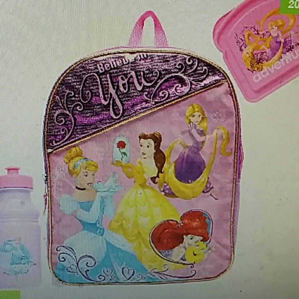 Disney Princess 3 piece backpack set